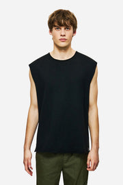 DIRTY LAUDRY Ανδρικό Αμάνικο T-Shirt Βαμβάκι Μαύρο Regular Fit DLMTT000002_2423/BLACK 1815248