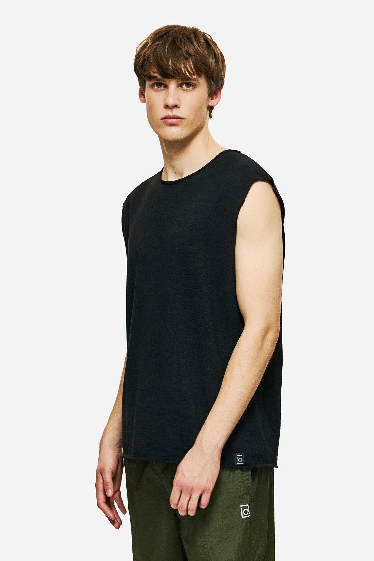 DIRTY LAUDRY Ανδρικό Αμάνικο T-Shirt Βαμβάκι Μαύρο Regular Fit DLMTT000002_2423/BLACK 1815248