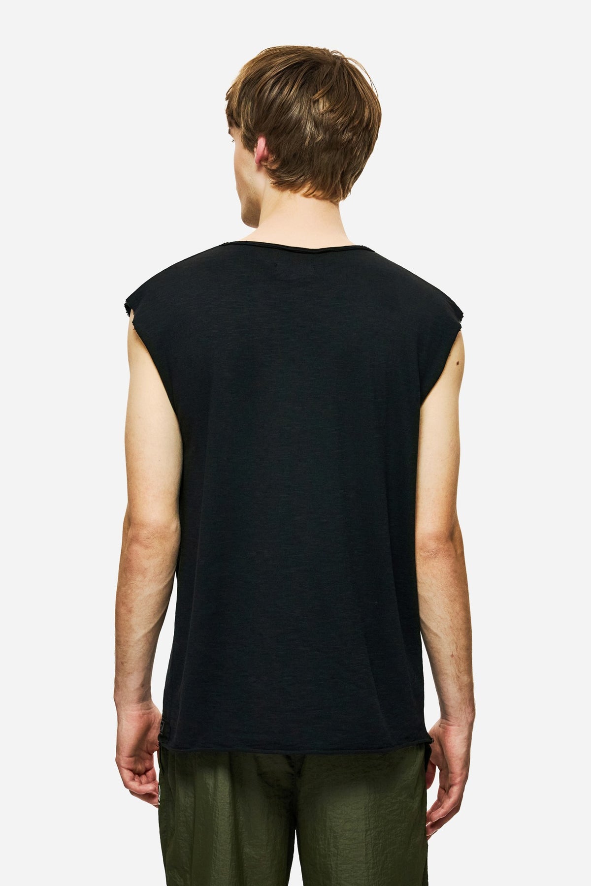 DIRTY LAUDRY Ανδρικό Αμάνικο T-Shirt Βαμβάκι Μαύρο Regular Fit DLMTT000002_2423/BLACK 1815248