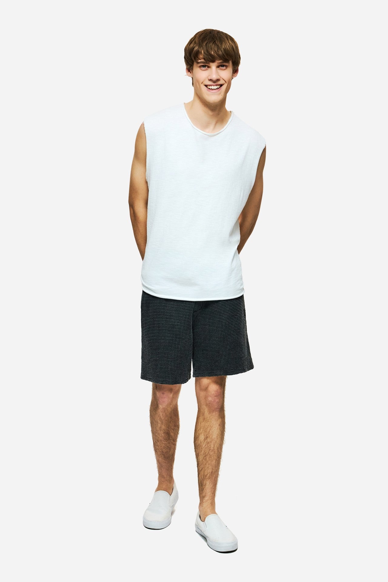 DIRTY LAUDRY Ανδρικό Αμάνικο T-Shirt Βαμβάκι Λευκό Regular Fit DLMTT000002_2423/WHITE 1815248