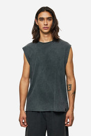 DIRTY LAUDRY Ανδρικό Αμάνικο T-Shirt Βαμβάκι Μαύρο Regular Fit DLMTT000002_2410/VINTAGE BLACK 1815248