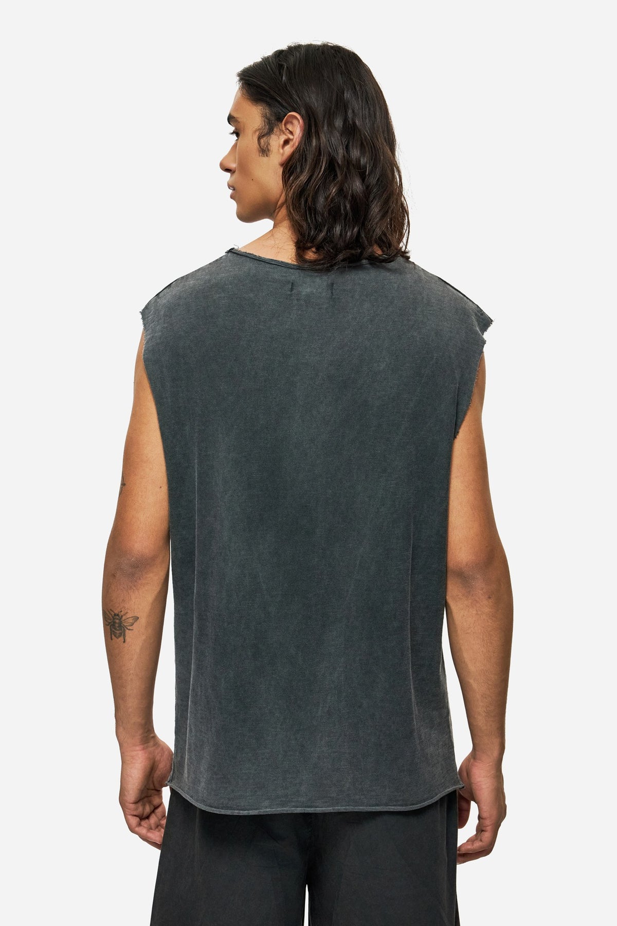 DIRTY LAUDRY Ανδρικό Αμάνικο T-Shirt Βαμβάκι Μαύρο Regular Fit DLMTT000002_2410/VINTAGE BLACK 1815248