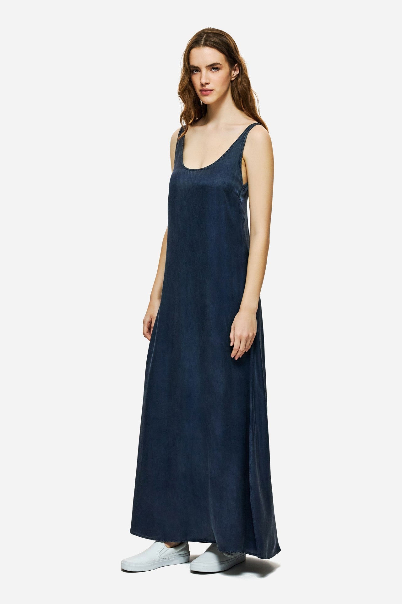 DIRTY LAUDRY Γυναικείο Φόρεμα Maxi Βισκόζη/Ρέγιον Μπλέ Regular Fit DLWD000081/VINTAGE BLUE 1824189