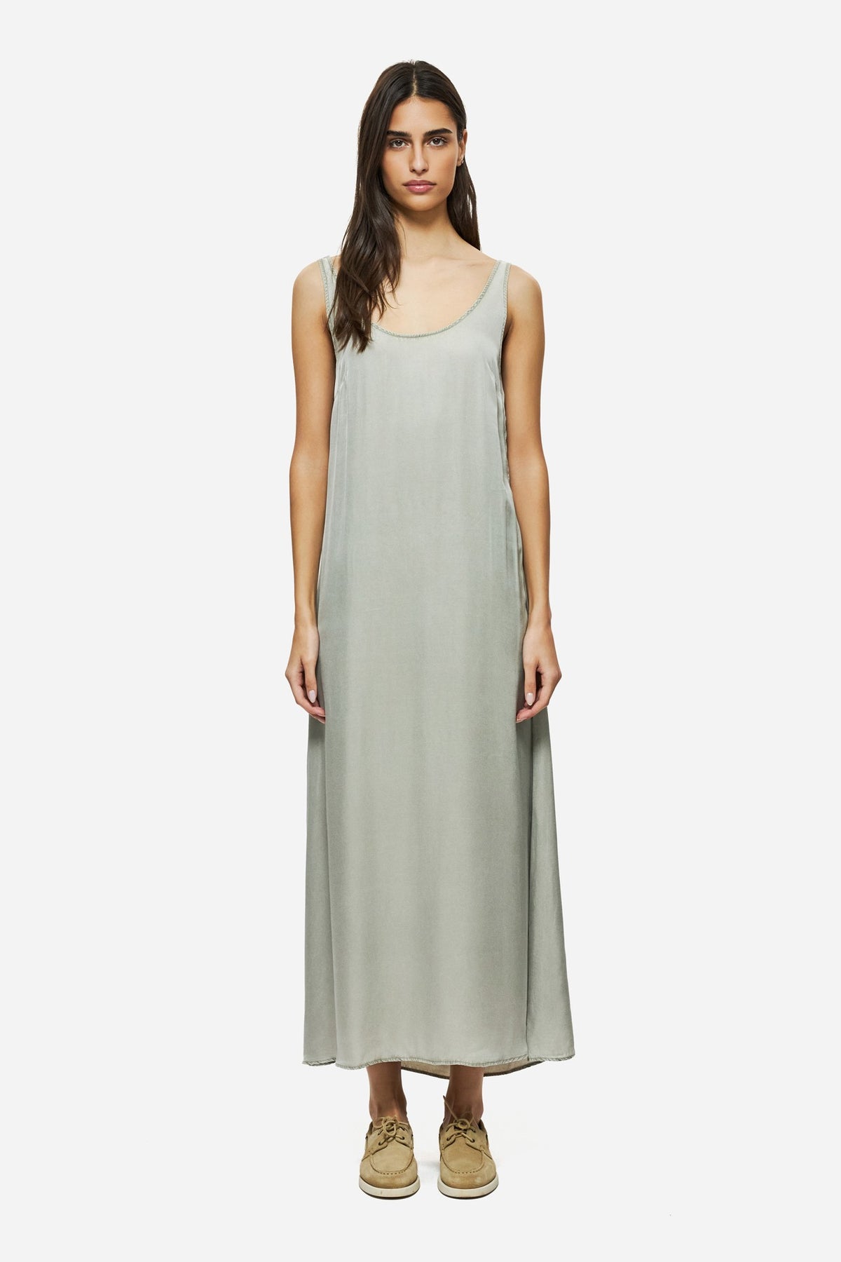 DIRTY LAUDRY Γυναικείο Φόρεμα Maxi Βισκόζη/Ρέγιον Γκρί Regular Fit DLWD000081/VINTAGE GREIGE 1824189