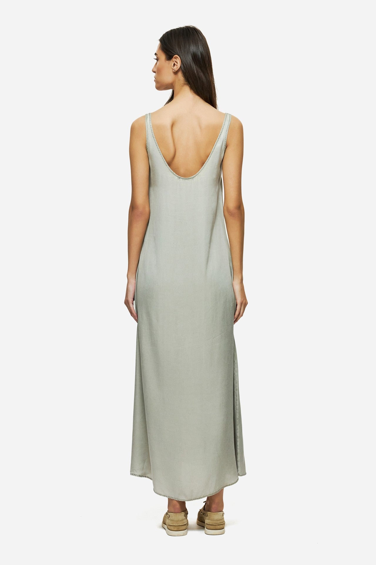 DIRTY LAUDRY Γυναικείο Φόρεμα Maxi Βισκόζη/Ρέγιον Γκρί Regular Fit DLWD000081/VINTAGE GREIGE 1824189