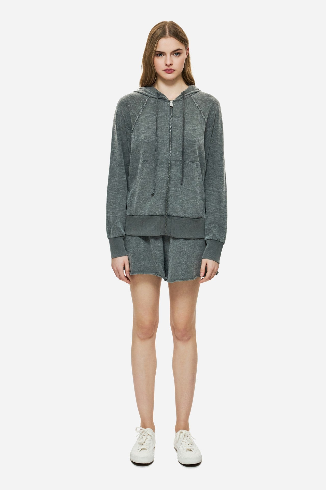 DIRTY LAUDRY Γυναικεία Ζακέτα Βαμβάκι Γκρί Regular Fit DLWF000061/VINTAGE GREY 1824190