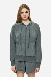 DIRTY LAUDRY Γυναικεία Ζακέτα Βαμβάκι Γκρί Regular Fit DLWF000061/VINTAGE GREY 1824190
