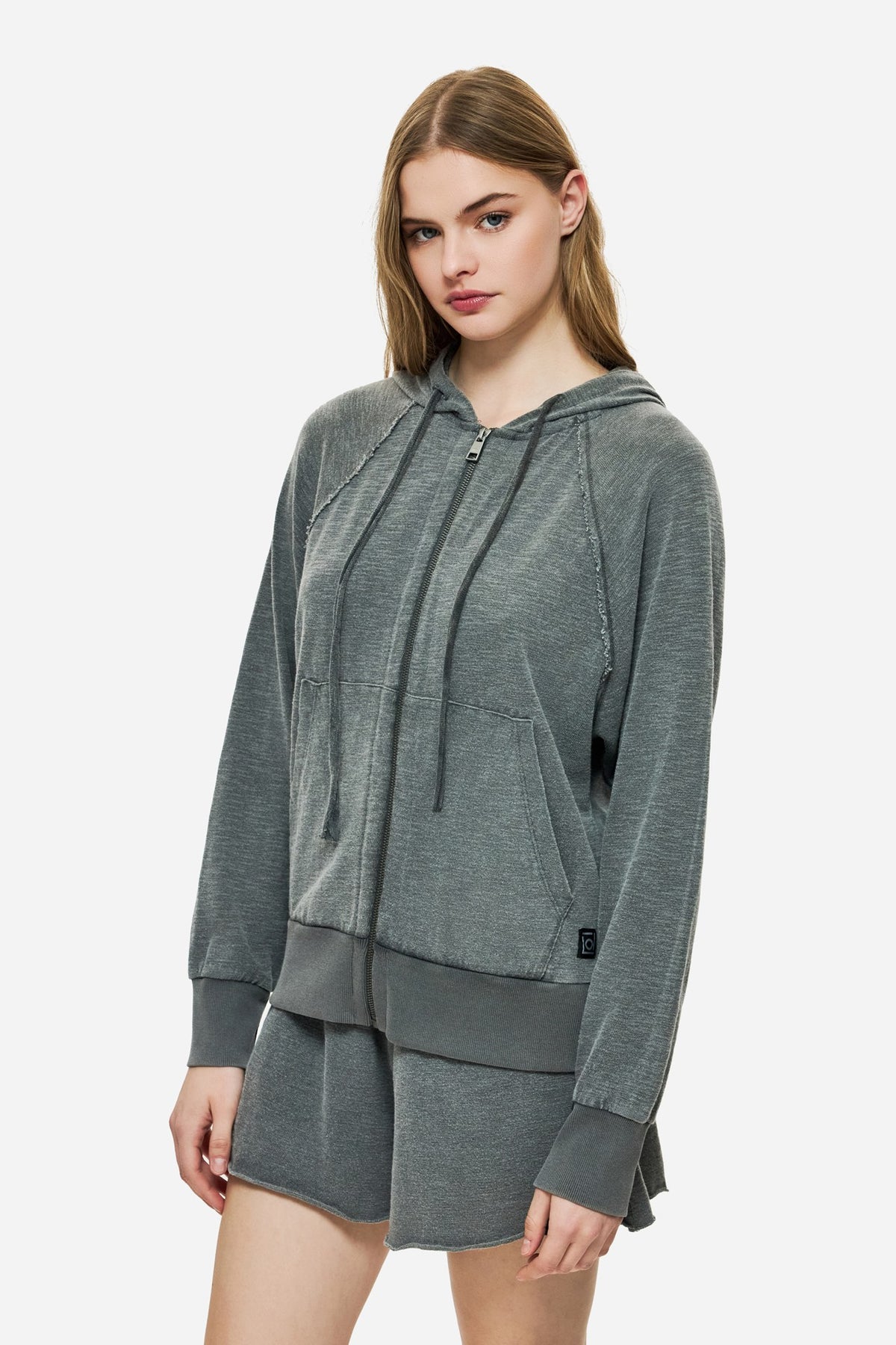 DIRTY LAUDRY Γυναικεία Ζακέτα Βαμβάκι Γκρί Regular Fit DLWF000061/VINTAGE GREY 1824190