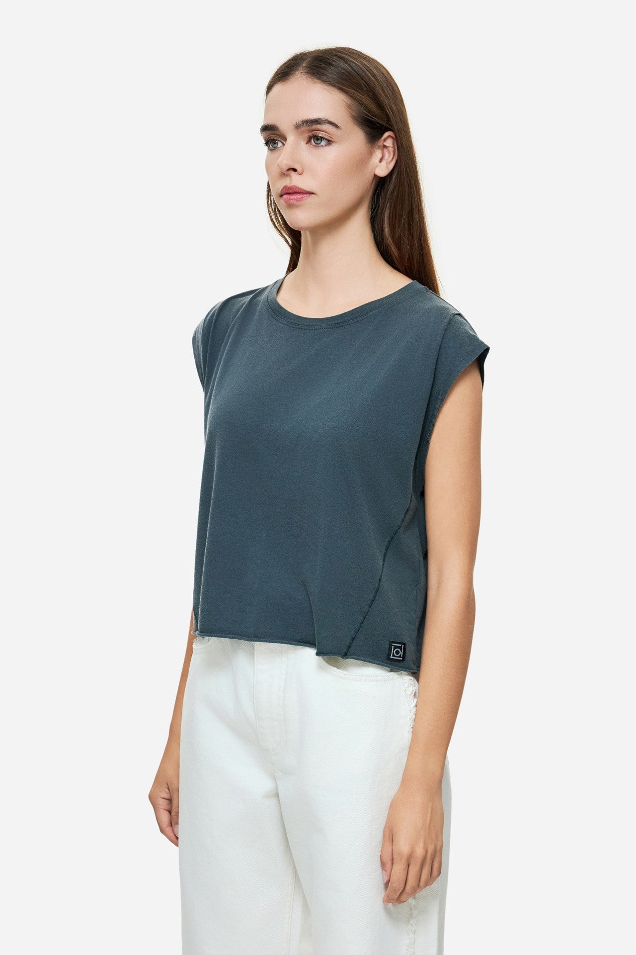 DIRTY LAUDRY Γυναικείο T-Shirt Boxy Βαμβάκι/Tencel Γκρί Regular Fit DLWT000145_2416/VINTAGE GREY 1824193