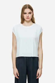 DIRTY LAUDRY Γυναικείο T-Shirt Boxy Βαμβάκι/Tencel Λευκό Regular Fit DLWT000145_2433/WHITE 1824193