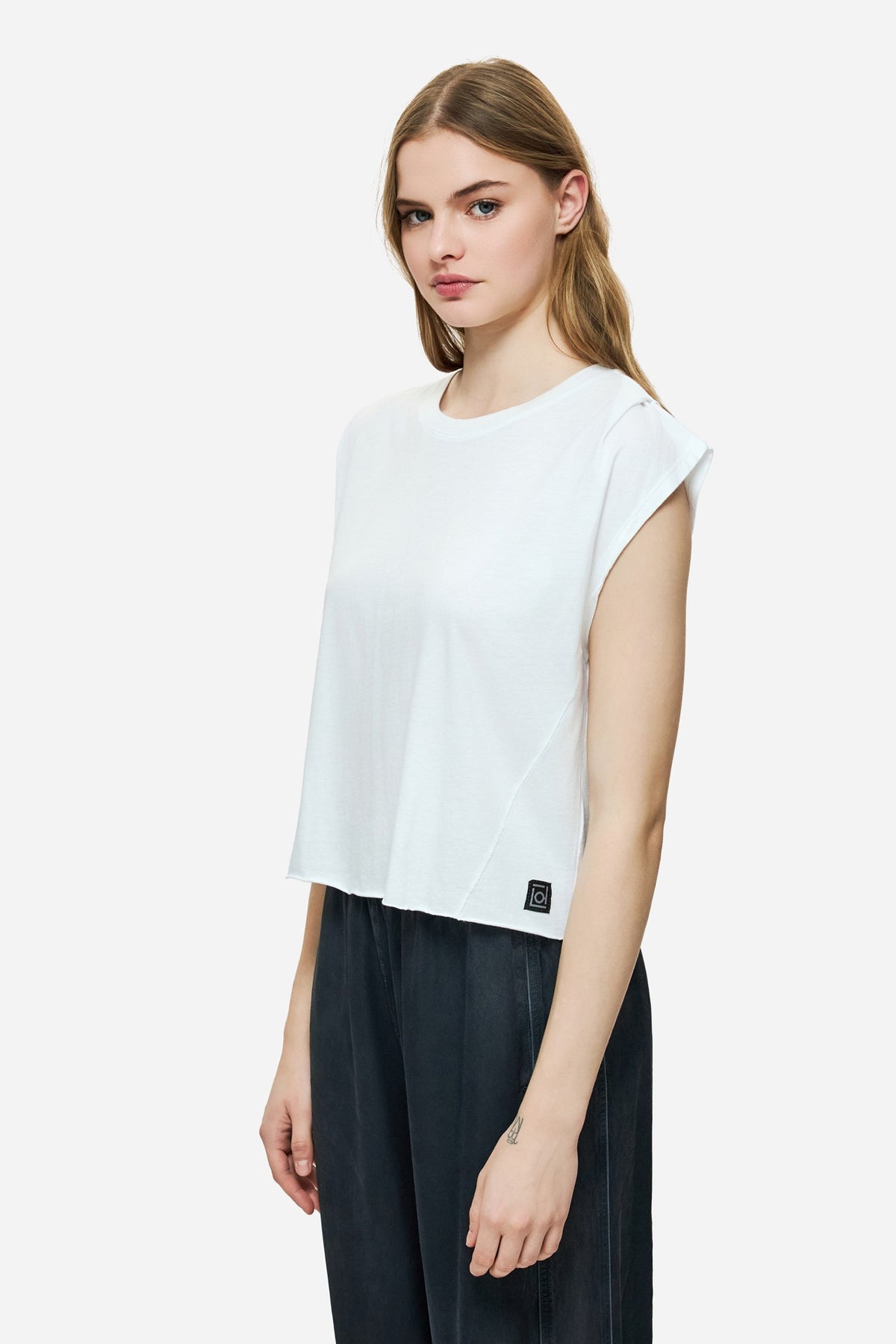 DIRTY LAUDRY Γυναικείο T-Shirt Boxy Βαμβάκι/Tencel Λευκό Regular Fit DLWT000145_2433/WHITE 1824193