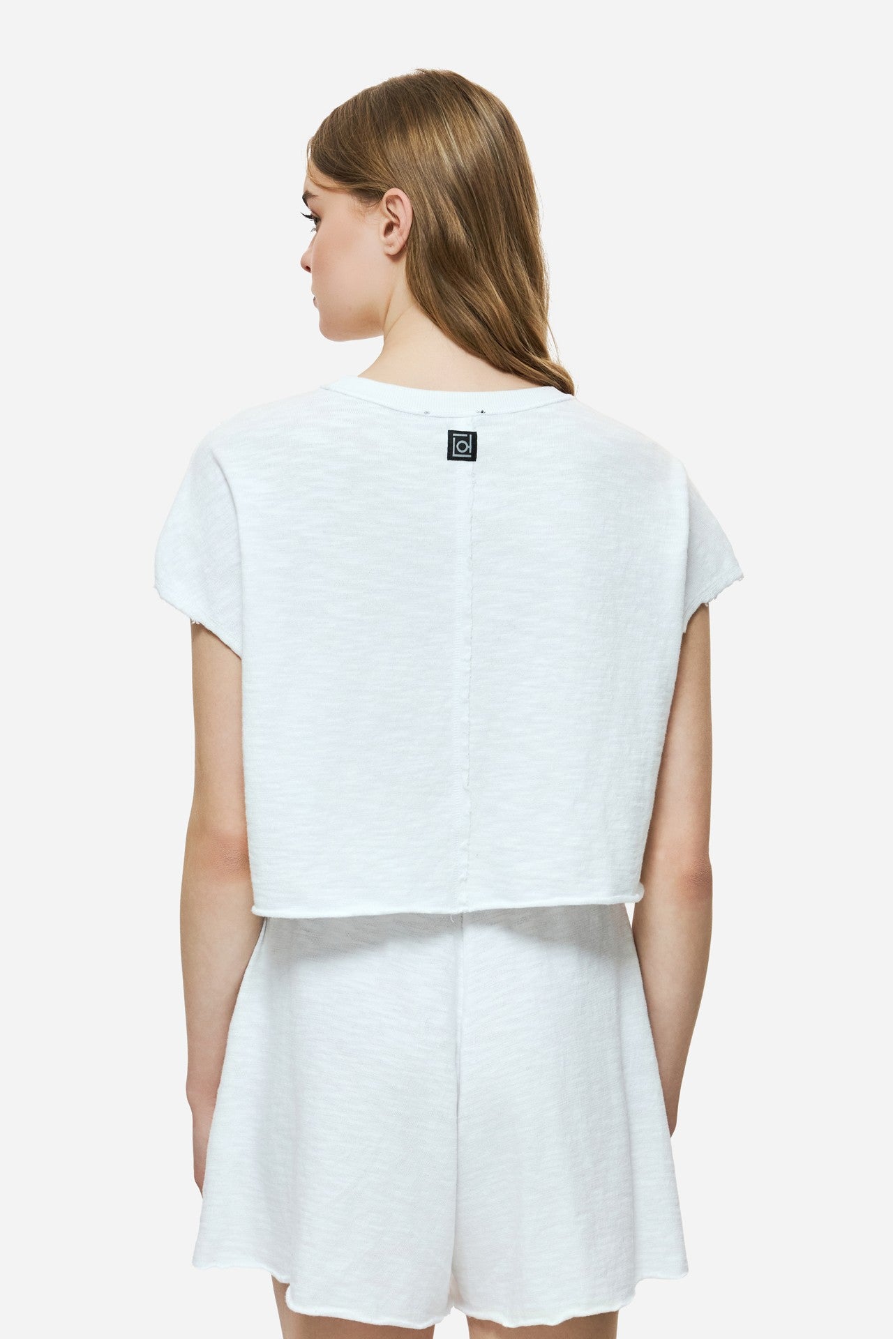DIRTY LAUDRY Γυναικείο T-Shirt Raw Cut Βαμβάκι Λευκό Relaxed Fit DLWT000148_2433/WHITE 1824195