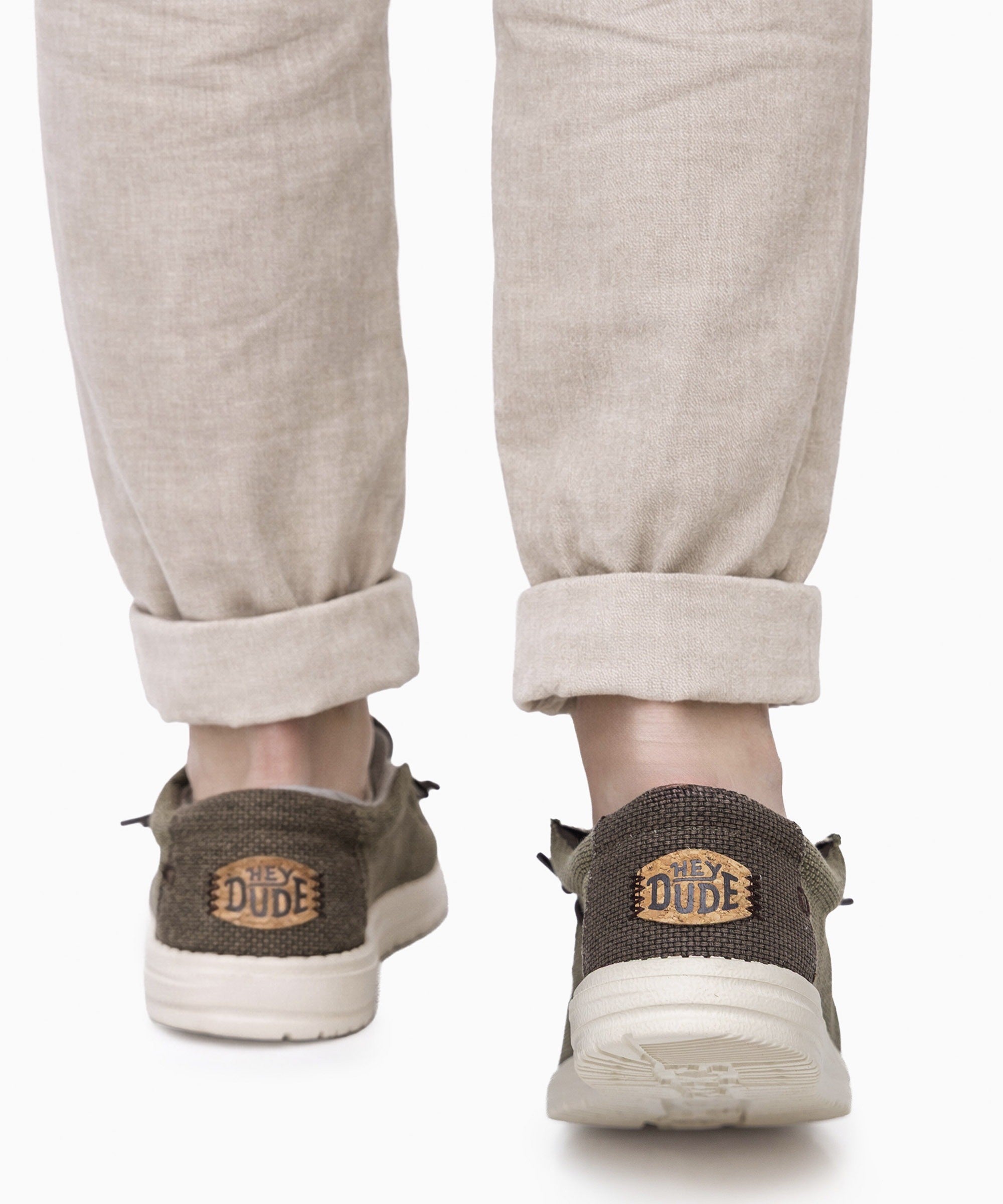 HEY DUDE Ανδρικά Παπούτσια Loafer Χακί Wally Braided 40003/3CI Burnt Olive/Delicioso Brown 1824115