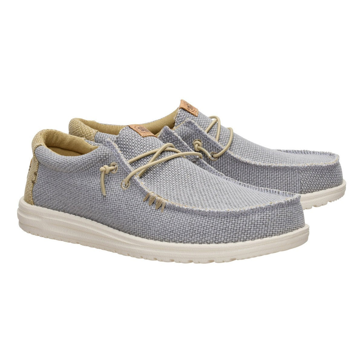 HEY DUDE Ανδρικά Παπούτσια Loafer Γκρί Wally Braided 40003/Flannel Grey/Olive Grey 1824115