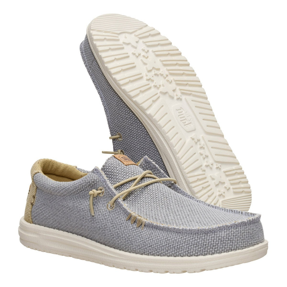 HEY DUDE Ανδρικά Παπούτσια Loafer Γκρί Wally Braided 40003/Flannel Grey/Olive Grey 1824115