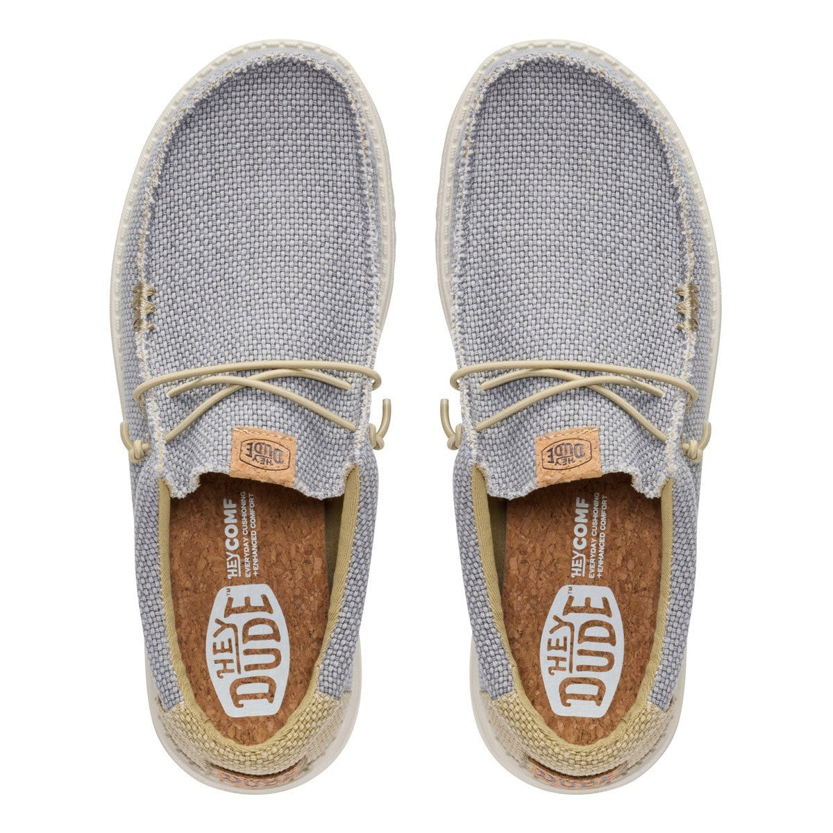 HEY DUDE Ανδρικά Παπούτσια Loafer Γκρί Wally Braided 40003/Flannel Grey/Olive Grey 1824115