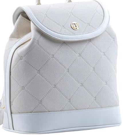 AMELIE Γυναικεία Τσάντα Backpack Οικολογικό Δέρμα Λευκή 20.3772-WHITE 1824787