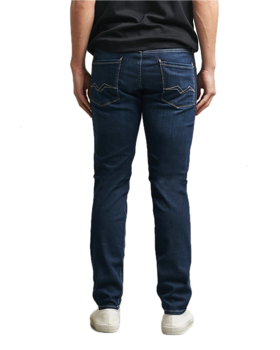 REPLAY Ανδρικό Παντελόνι Jeans ANBASS Βαμβάκι/Πολυεστέρας/Ελαστάνη Μπλε Regular Fit M914Y.000.41A180-007 DARK BLUE 1824438