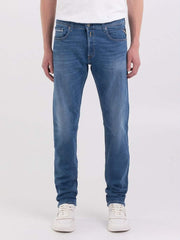 REPLAY Ανδρικό Παντελόνι Jeans GROVER Βαμβάκι/Πολυεστέρας/Ελαστάνη Μπλε Regular Fit MA972.000.685192-009 MEDIUM BLUE 1824439