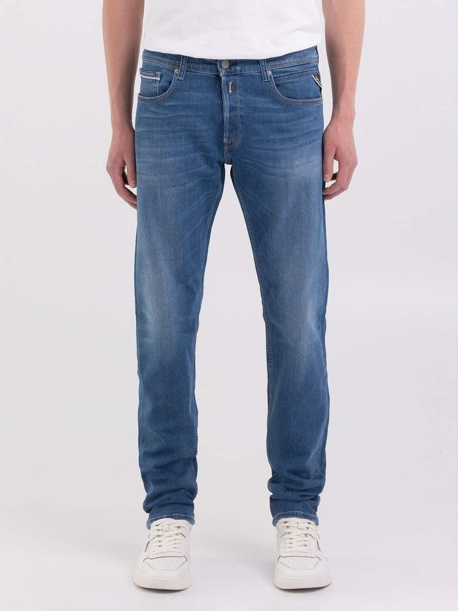 REPLAY Ανδρικό Παντελόνι Jeans GROVER Βαμβάκι/Πολυεστέρας/Ελαστάνη Μπλε Regular Fit MA972.000.685192-009 MEDIUM BLUE 1824439