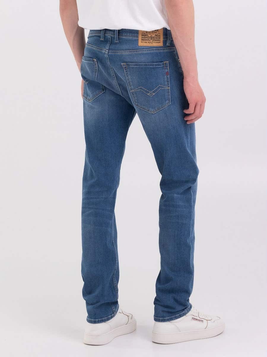 REPLAY Ανδρικό Παντελόνι Jeans GROVER Βαμβάκι/Πολυεστέρας/Ελαστάνη Μπλε Regular Fit MA972.000.685192-009 MEDIUM BLUE 1824439