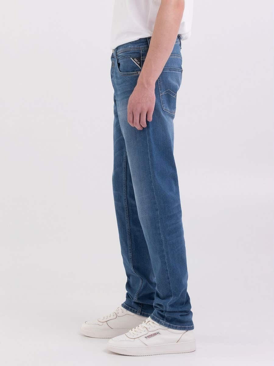 REPLAY Ανδρικό Παντελόνι Jeans GROVER Βαμβάκι/Πολυεστέρας/Ελαστάνη Μπλε Regular Fit MA972.000.685192-009 MEDIUM BLUE 1824439