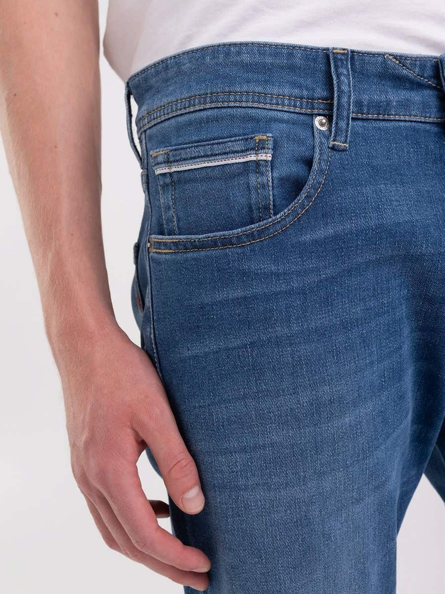 REPLAY Ανδρικό Παντελόνι Jeans GROVER Βαμβάκι/Πολυεστέρας/Ελαστάνη Μπλε Regular Fit MA972.000.685192-009 MEDIUM BLUE 1824439