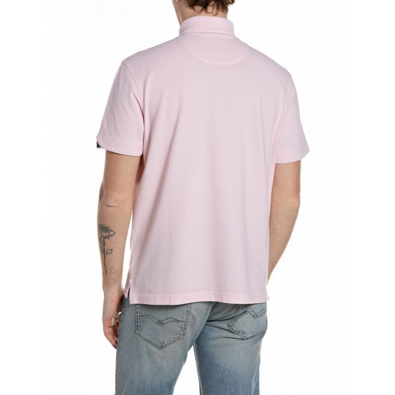 REPLAY Ανδρικό T-Shirt Polo Βαμβάκι/Ελαστάνη Ρόζ Regular Fit M3432.000.22696G-062 PALE PINK 1825218