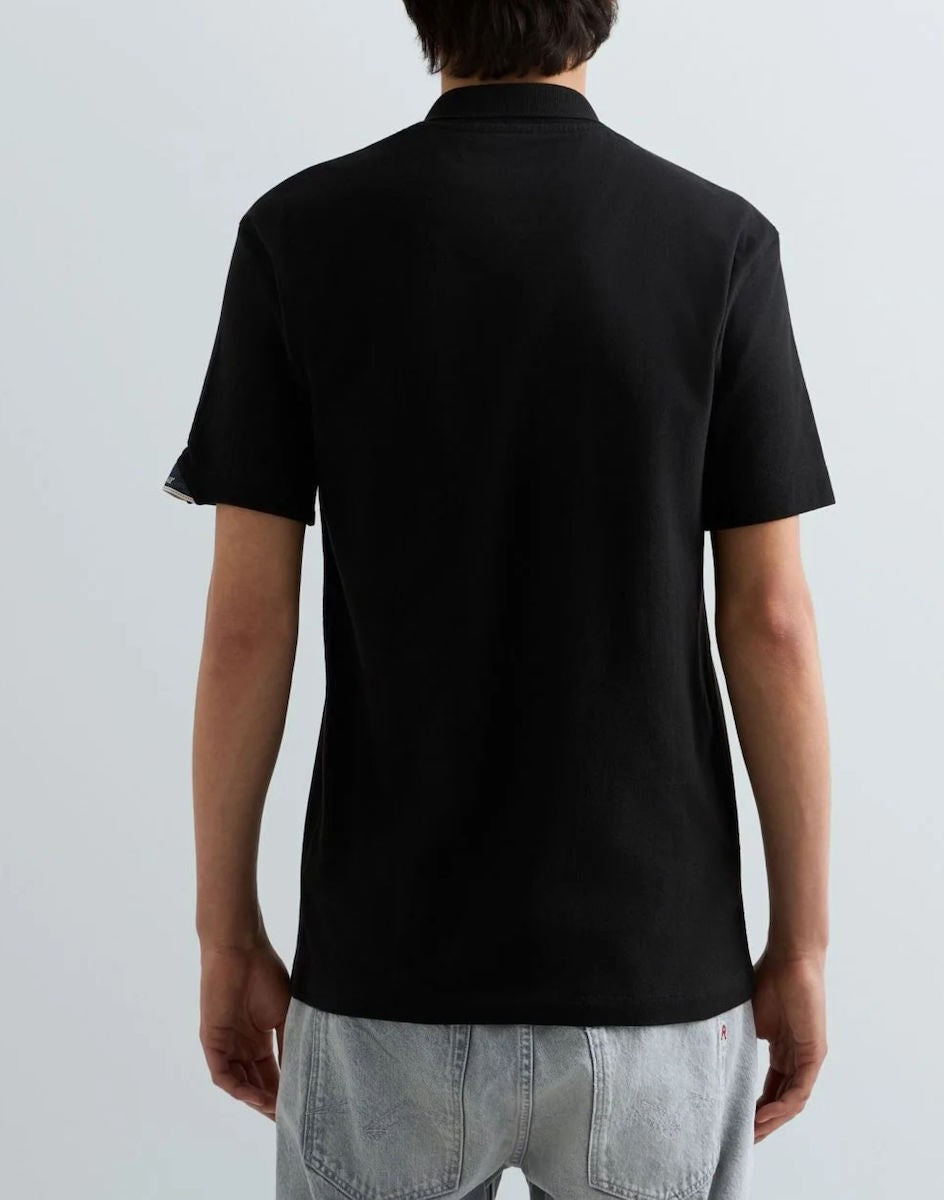 REPLAY Ανδρικό T-Shirt Polo Βαμβάκι/Ελαστάνη Μαύρο Regular Fit M3465.000.21868-098 BLACK 1823380
