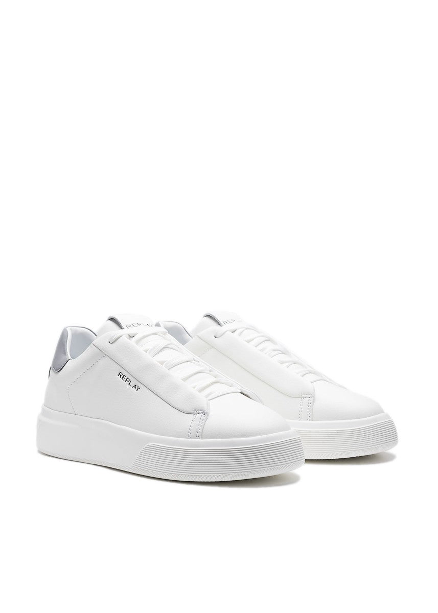 REPLAY Ανδρικά Sneakers Δέρμα Λευκά GMZ7O.003.C0006L-061 WHITE 1824039