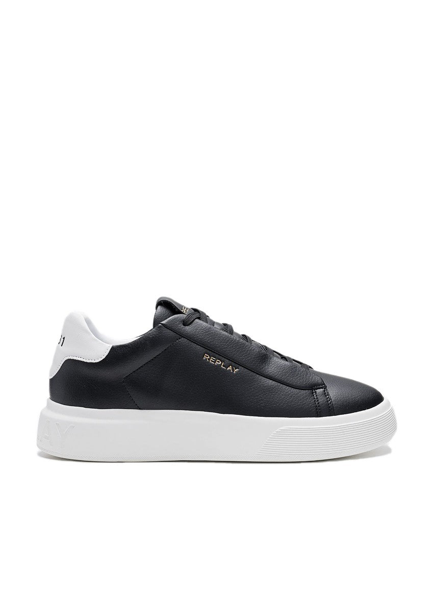 REPLAY Ανδρικά Sneakers Δέρμα Μαύρα GMZ7O.003.C0006L-003 BLACK 1824039