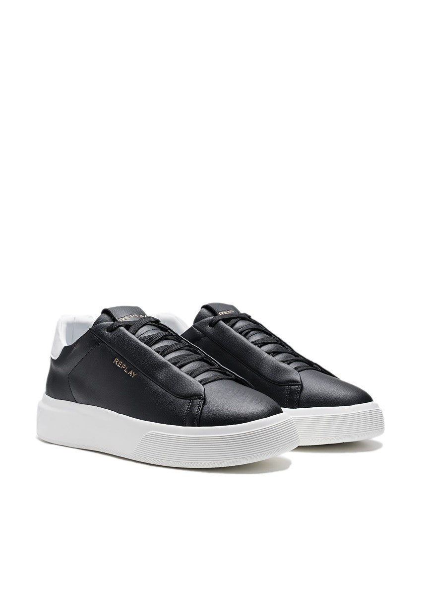 REPLAY Ανδρικά Sneakers Δέρμα Μαύρα GMZ7O.003.C0006L-003 BLACK 1824039
