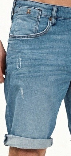 BLUE CRAFT Ανδρική Βερμούδα Βαμβάκι/Λύκρα Μπλέ Relaxed Fit NOAH SH L/BLUE 1824704