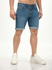 BLUE CRAFT Ανδρική Βερμούδα Βαμβάκι/Λύκρα Μπλέ Relaxed Fit NOAH SH M/BLUE 1824703