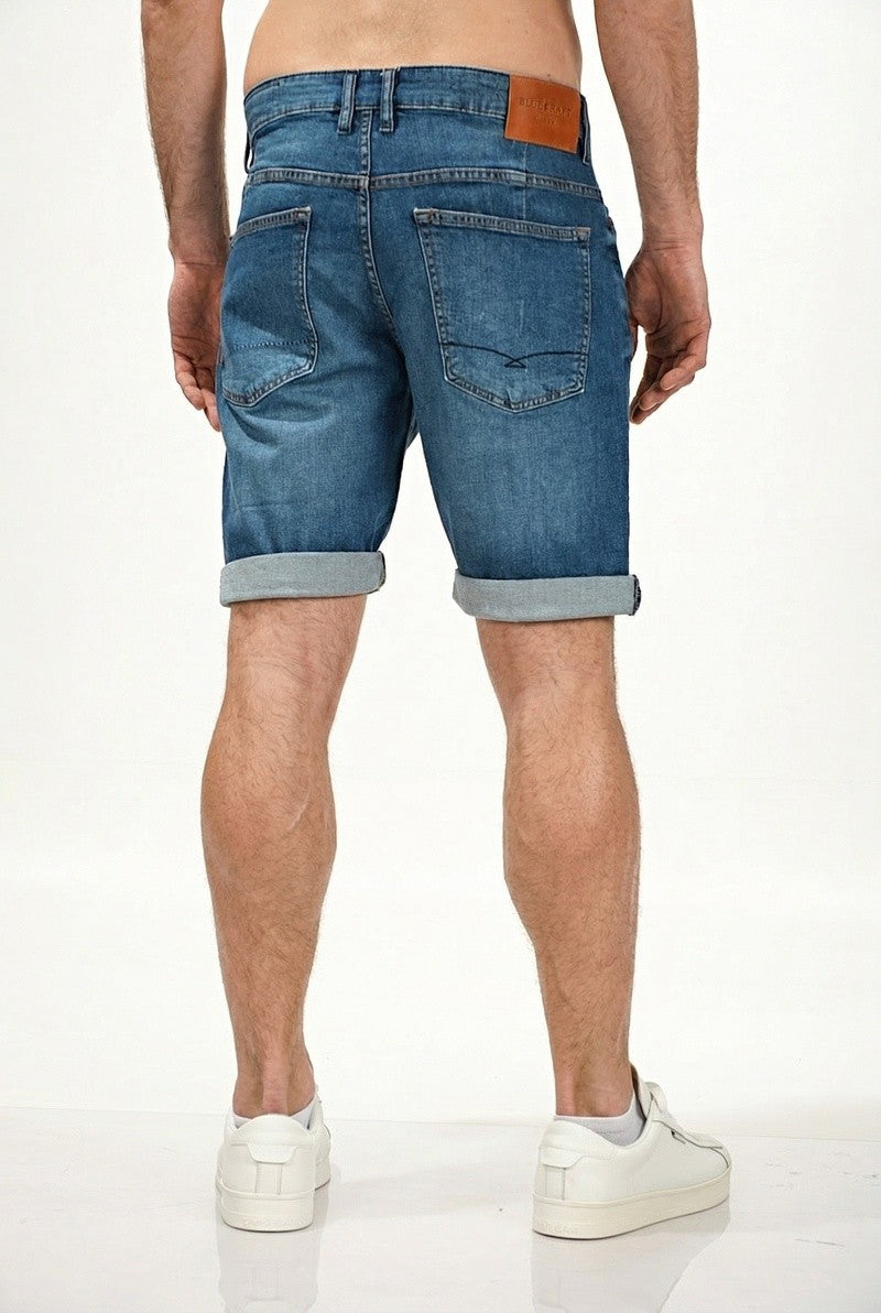 BLUE CRAFT Ανδρική Βερμούδα Βαμβάκι/Λύκρα Μπλέ Relaxed Fit NOAH SH M/BLUE 1824703