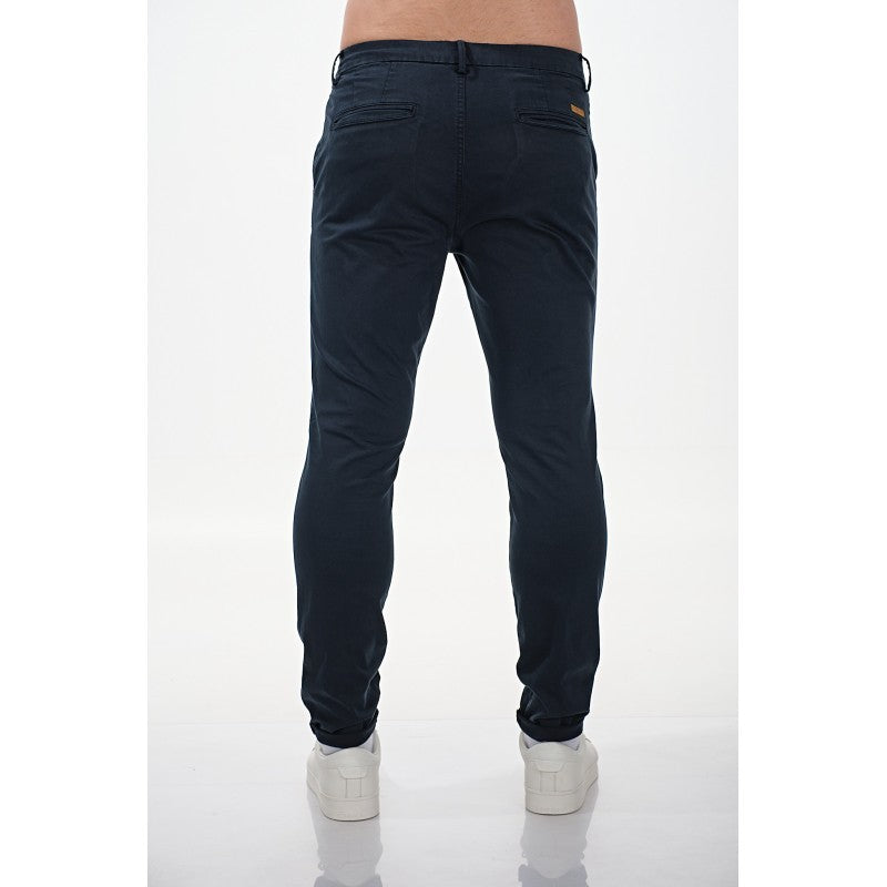 BLUECRAFT Ανδρικό Παντελόνι Chino Βαμβάκι/Ελαστάνη Μπλέ Slim Fit SLAYER 225/BLUE 1822197