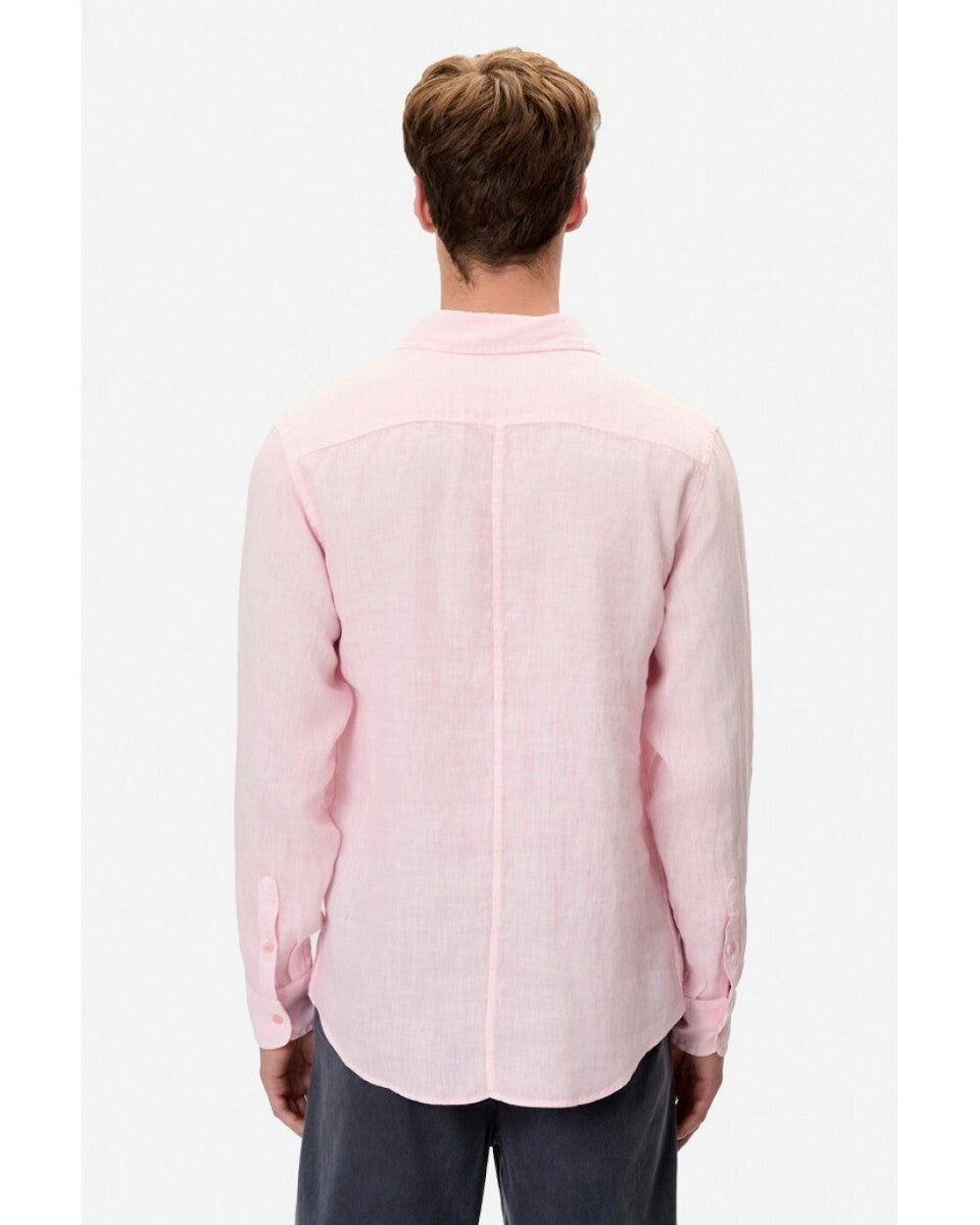 DIRTY LAUDRY Ανδρικό Πουκάμισο Λινό Ρόζ Regular Fit DLMS000134/BUBBLEGUM 1815230