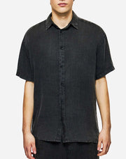 DIRTY LAUDRY Ανδρικό Πουκάμισο Λινό Μαύρο Regular Fit DLMS000153/VINTAGE BLACK 1824182