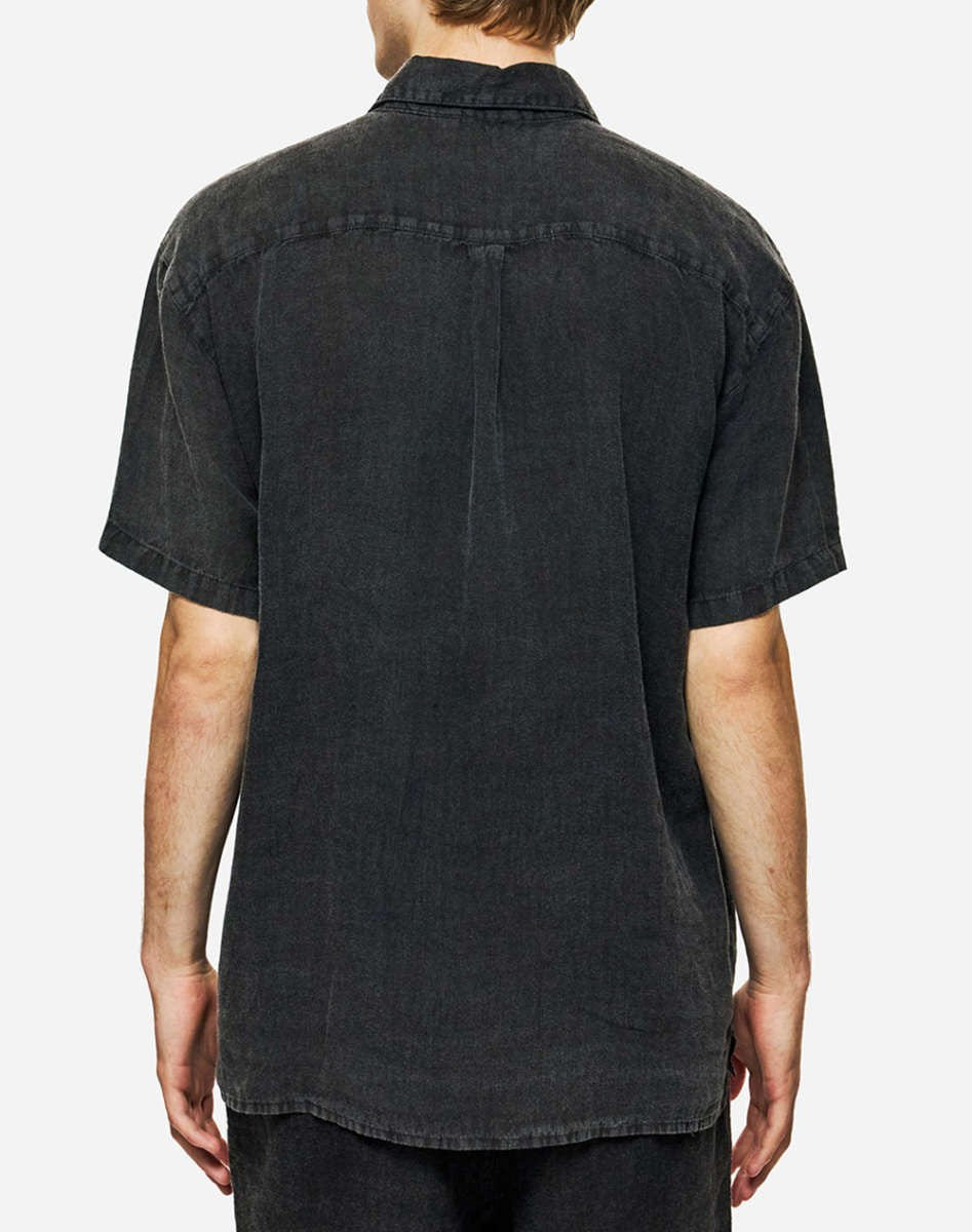 DIRTY LAUDRY Ανδρικό Πουκάμισο Λινό Μαύρο Regular Fit DLMS000153/VINTAGE BLACK 1824182