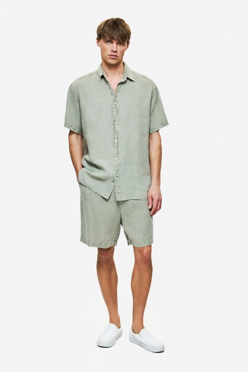 DIRTY LAUDRY Ανδρικό Πουκάμισο Λινό Γκρί Regular Fit DLMS000153/VINTAGE GREIGE 1824182
