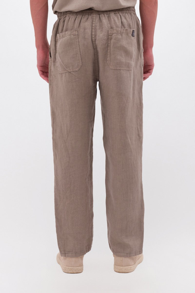 DIRTY LAUDRY Ανδρικό Παντελόνι Λινό Μπέζ Regular Fit DLMP000139/TAUPE 1824181