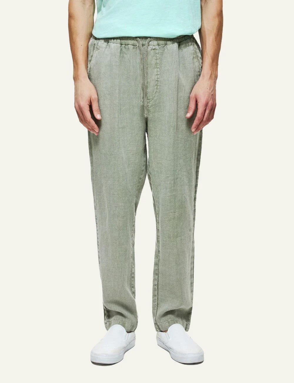 DIRTY LAUDRY Ανδρικό Παντελόνι Λινό Γκρί Regular Fit DLMP000139/VINTAGE GREIGE 1824181