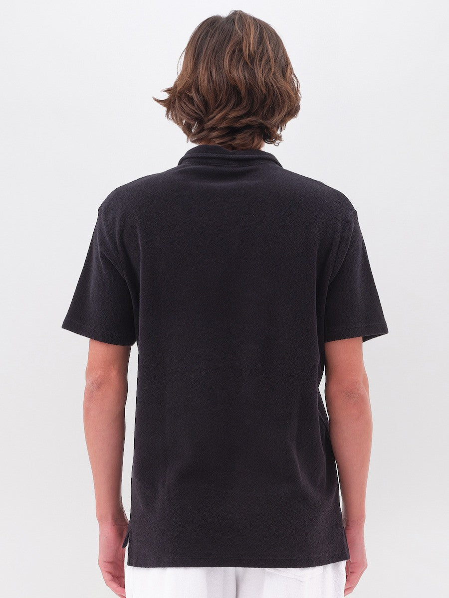 DIRTY LAUDRY Ανδρικό T-Shirt Polo Βαμβάκι Μαύρο Regular Fit DLMT000609/BLACK 1815239