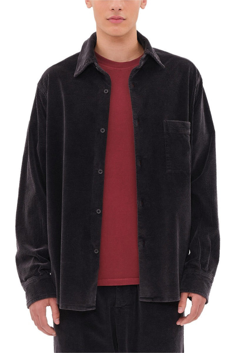 DIRTY LAUDRY Ανδρικό Πουκάμισο Κοτλέ Μαύρο Regular Fit DLMS000143/VINTAGE BLACK 1815230