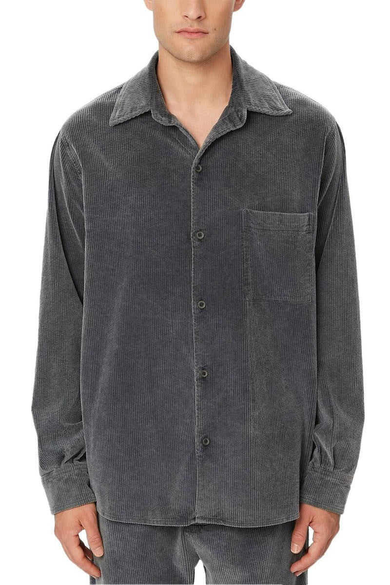 DIRTY LAUDRY Ανδρικό Πουκάμισο Κοτλέ Γκρί Regular Fit DLMS000143/VINTAGE GREY 1815230