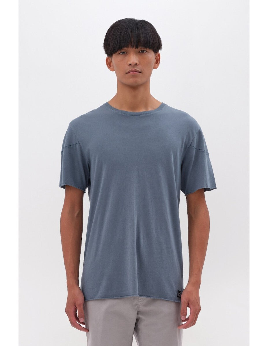 DIRTY LAUDRY Ανδρικό T-Shirt Βαμβάκι Μπλέ Regular Fit DLMT000638/STORM 1798810