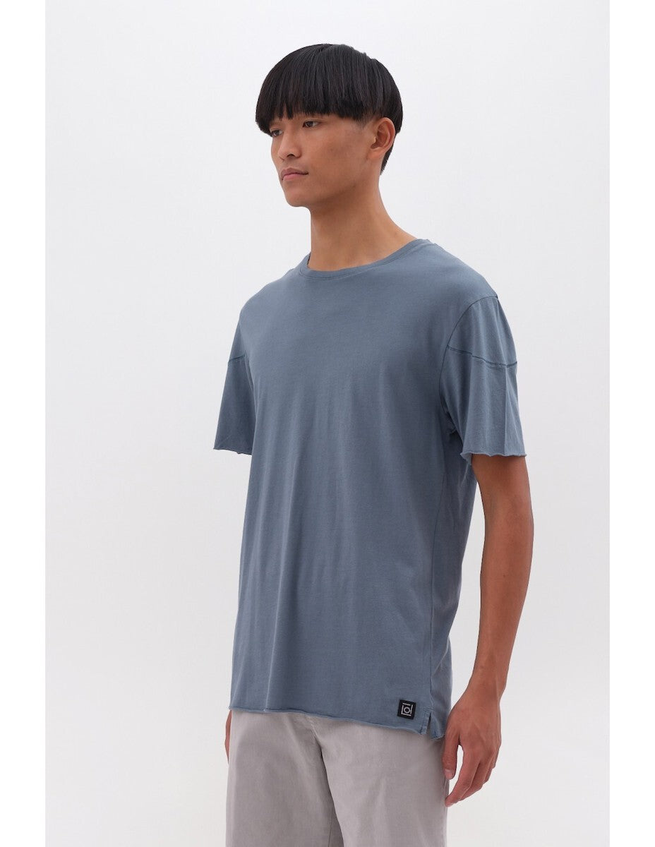 DIRTY LAUDRY Ανδρικό T-Shirt Βαμβάκι Μπλέ Regular Fit DLMT000638/STORM 1798810
