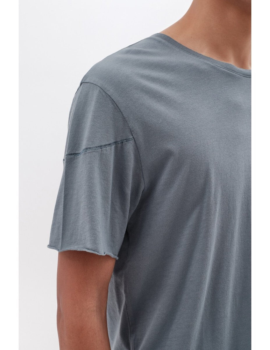 DIRTY LAUDRY Ανδρικό T-Shirt Βαμβάκι Μπλέ Regular Fit DLMT000638/STORM 1798810