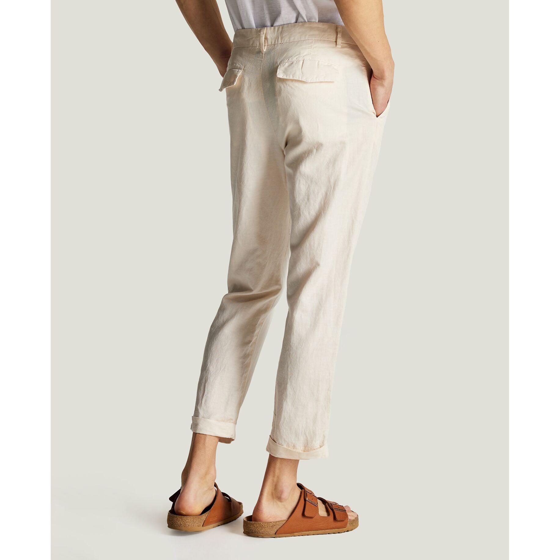 DIRTY LAUDRY Ανδρικό Παντελόνι Chino Βαμβάκι/Λινό Εκρού Slim Fit DLMP000104/COTTON