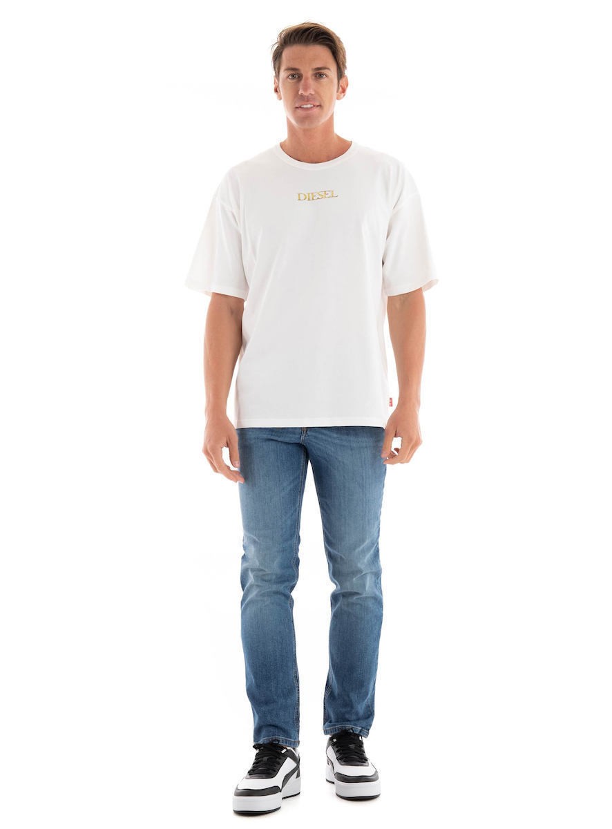 DIESEL Ανδρικό Παντελόνι Jeans Βαμβάκι/Ελαστάνη Μπλέ Tapered Fit A102290KIAL-01 1803460